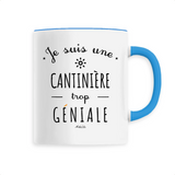 Mug - Une Cantinière trop Géniale - 6 Coloris - Cadeau Original - Cadeau Personnalisable - Cadeaux-Positifs.com -Unique-Blanc-