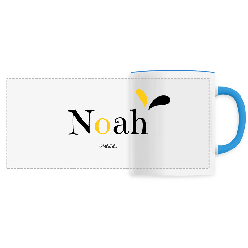 Cadeau anniversaire : Mug - Noah - 6 Coloris - Cadeau Original - Cadeau Personnalisable - Cadeaux-Positifs.com -Unique-Bleu-