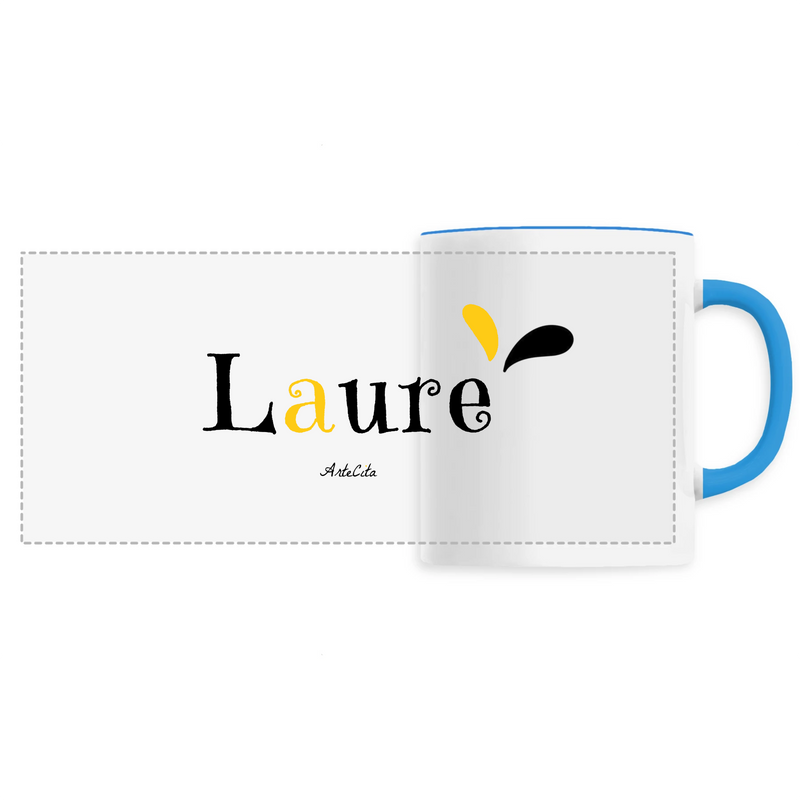 Cadeau anniversaire : Mug - Laure - 6 Coloris - Cadeau Original - Cadeau Personnalisable - Cadeaux-Positifs.com -Unique-Bleu-