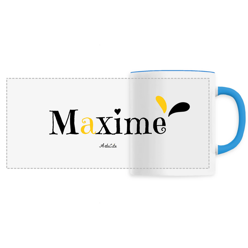 Cadeau anniversaire : Mug - Maxime - 6 Coloris - Cadeau Original - Cadeau Personnalisable - Cadeaux-Positifs.com -Unique-Bleu-