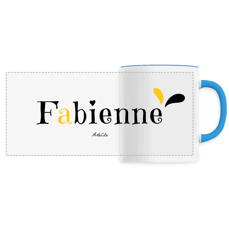 Cadeau anniversaire : Mug - Fabienne - 6 Coloris - Cadeau Original - Cadeau Personnalisable - Cadeaux-Positifs.com -Unique-Bleu-
