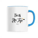 Mug - Boss au Top - 6 Coloris - Cadeau Original - Cadeau Personnalisable - Cadeaux-Positifs.com -Unique-Bleu-