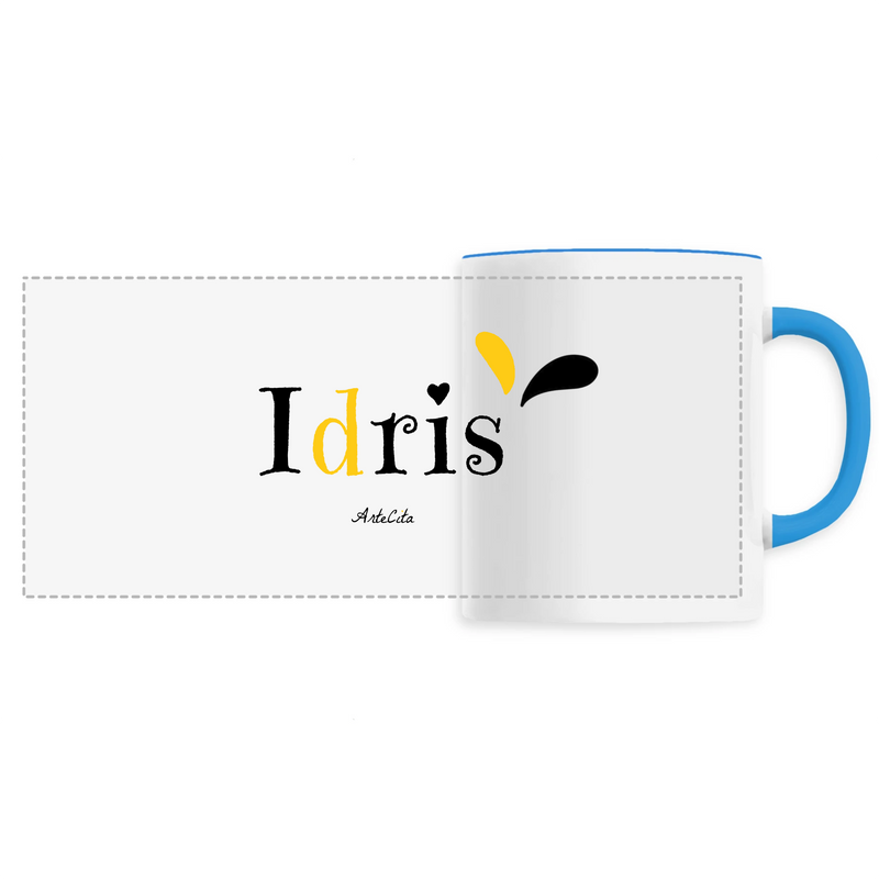 Cadeau anniversaire : Mug - Idris - 6 Coloris - Cadeau Original - Cadeau Personnalisable - Cadeaux-Positifs.com -Unique-Bleu-