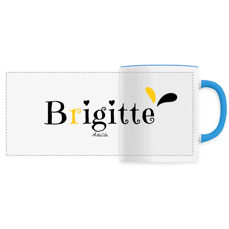 Cadeau anniversaire : Mug - Brigitte - 6 Coloris - Cadeau Original - Cadeau Personnalisable - Cadeaux-Positifs.com -Unique-Bleu-