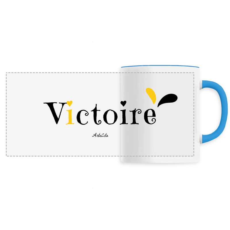 Cadeau anniversaire : Mug - Victoire - 6 Coloris - Cadeau Original - Cadeau Personnalisable - Cadeaux-Positifs.com -Unique-Bleu-