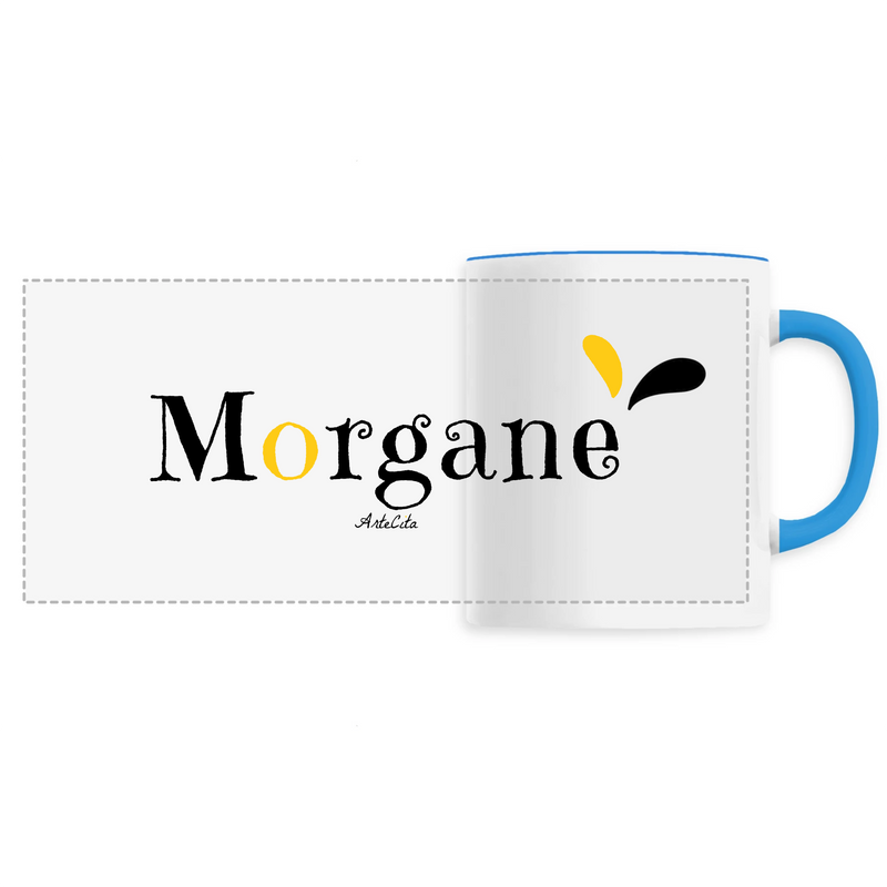 Cadeau anniversaire : Mug - Morgane - 6 Coloris - Cadeau original - Cadeau Personnalisable - Cadeaux-Positifs.com -Unique-Bleu-