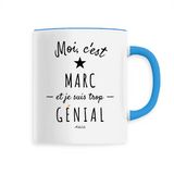 Mug - Marc est trop Génial - 6 Coloris - Cadeau Original - Cadeau Personnalisable - Cadeaux-Positifs.com -Unique-Blanc-