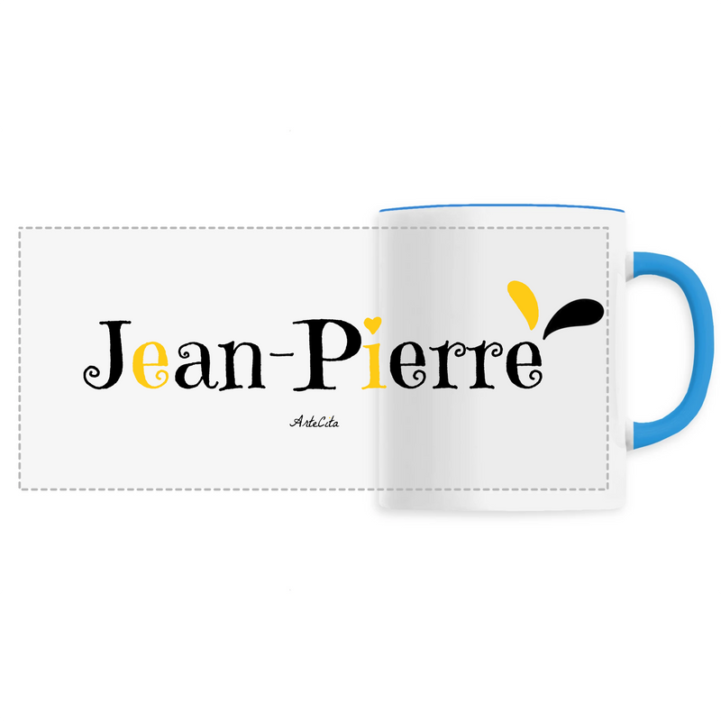 Cadeau anniversaire : Mug - Jean-Pierre - 6 Coloris - Cadeau Original - Cadeau Personnalisable - Cadeaux-Positifs.com -Unique-Bleu-