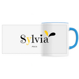 Mug - Sylvia - 6 Coloris - Cadeau Original - Cadeau Personnalisable - Cadeaux-Positifs.com -Unique-Blanc-