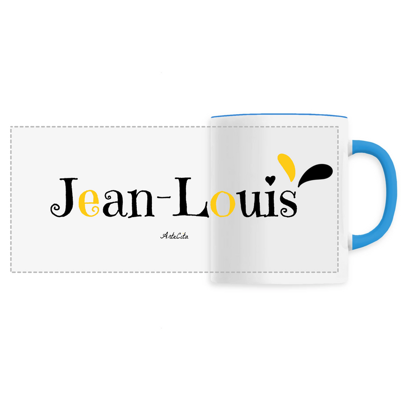 Cadeau anniversaire : Mug - Jean-Louis - 6 Coloris - Cadeau Original - Cadeau Personnalisable - Cadeaux-Positifs.com -Unique-Bleu-