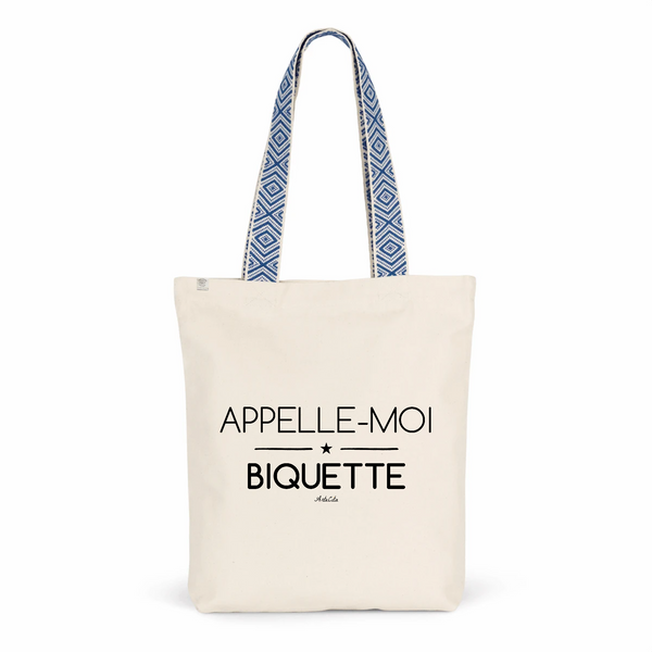 Tote Bag Premium - Appelle-moi Biquette - 2 Coloris - Cadeau Durable - Cadeau Personnalisable - Cadeaux-Positifs.com -Unique-Bleu-