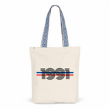 Tote Bag Premium - Année 1991 - 2 Coloris - Cadeau Durable - Cadeau Personnalisable - Cadeaux-Positifs.com -Unique-Bleu-