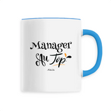 Mug - Manager au Top - 6 Coloris - Cadeau Original - Cadeau Personnalisable - Cadeaux-Positifs.com -Unique-Bleu-