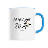 Mug - Manager au Top - 6 Coloris - Cadeau Original - Cadeau Personnalisable - Cadeaux-Positifs.com -Unique-Blanc-