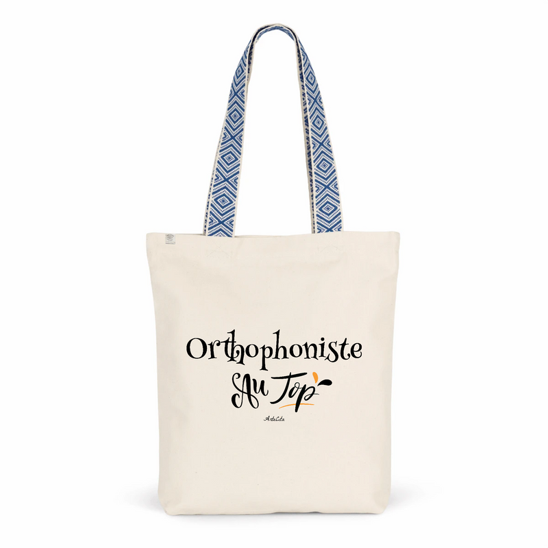 Cadeau anniversaire : Tote Bag Premium - Orthophoniste au Top - 2 Coloris - Cadeau Durable - Cadeau Personnalisable - Cadeaux-Positifs.com -Unique-Bleu-