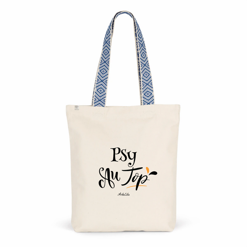 Cadeau anniversaire : Tote Bag Premium - Psy au Top - 2 Coloris - Cadeau Durable - Cadeau Personnalisable - Cadeaux-Positifs.com -Unique-Bleu-