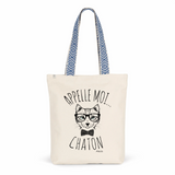 Tote Bag Premium - Appelle-moi Chaton - 2 Coloris - Cadeau Durable - Cadeau Personnalisable - Cadeaux-Positifs.com -Unique-Rouge-