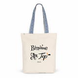 Tote Bag Premium - Binôme au Top - 2 Coloris - Cadeau Durable - Cadeau Personnalisable - Cadeaux-Positifs.com -Unique-Bleu-