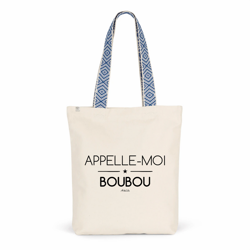 Cadeau anniversaire : Tote Bag Premium - Appelle-moi Boubou - 2 Coloris - Cadeau Durable - Cadeau Personnalisable - Cadeaux-Positifs.com -Unique-Bleu-