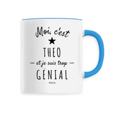 Mug - Theo est trop Génial - 6 Coloris - Cadeau Original - Cadeau Personnalisable - Cadeaux-Positifs.com -Unique-Blanc-