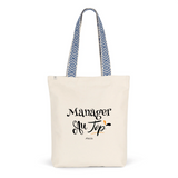 Tote Bag Premium - Manager au Top - 2 Coloris - Cadeau Durable - Cadeau Personnalisable - Cadeaux-Positifs.com -Unique-Rouge-