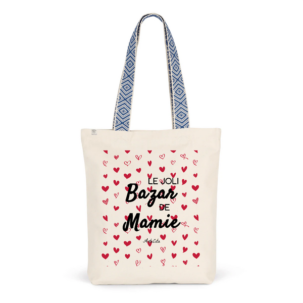 Tote Bag Premium - Le joli Bazar de Mamie - 2 Coloris - Durable - Cadeau Personnalisable - Cadeaux-Positifs.com -Unique-Bleu-