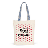 Tote Bag Premium - Le joli Bazar d'une Retraitée - 2 Coloris - Cadeau Durable - Cadeau Personnalisable - Cadeaux-Positifs.com -Unique-Rouge-