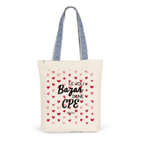 Tote Bag Premium - Le joli Bazar d'une CPE - 2 Coloris - Durable - Cadeau Personnalisable - Cadeaux-Positifs.com -Unique-Rouge-