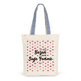 Tote Bag Premium - Le joli Bazar d'une Sage Femme - 2 Coloris - Durable - Cadeau Personnalisable - Cadeaux-Positifs.com -Unique-Rouge-
