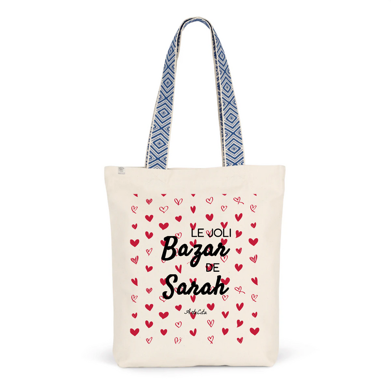 Cadeau anniversaire : Tote Bag Premium - Le joli Bazar de Sarah - 2 Coloris - Cadeau Durable - Cadeau Personnalisable - Cadeaux-Positifs.com -Unique-Bleu-