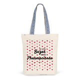 Tote Bag Premium - Le joli Bazar d'une Pharmacienne - 2 Coloris - Durable - Cadeau Personnalisable - Cadeaux-Positifs.com -Unique-Rouge-