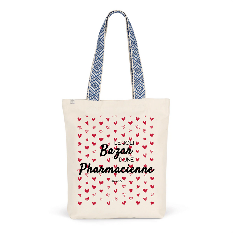 Cadeau anniversaire : Tote Bag Premium - Le joli Bazar d'une Pharmacienne - 2 Coloris - Durable - Cadeau Personnalisable - Cadeaux-Positifs.com -Unique-Bleu-