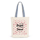 Tote Bag Premium - Le joli Bazar d'une Soeur - 2 Coloris - Durable - Cadeau Personnalisable - Cadeaux-Positifs.com -Unique-Rouge-