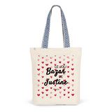 Tote Bag Premium - Le joli Bazar de Justine - 2 Coloris - Durable - Cadeau Personnalisable - Cadeaux-Positifs.com -Unique-Rouge-