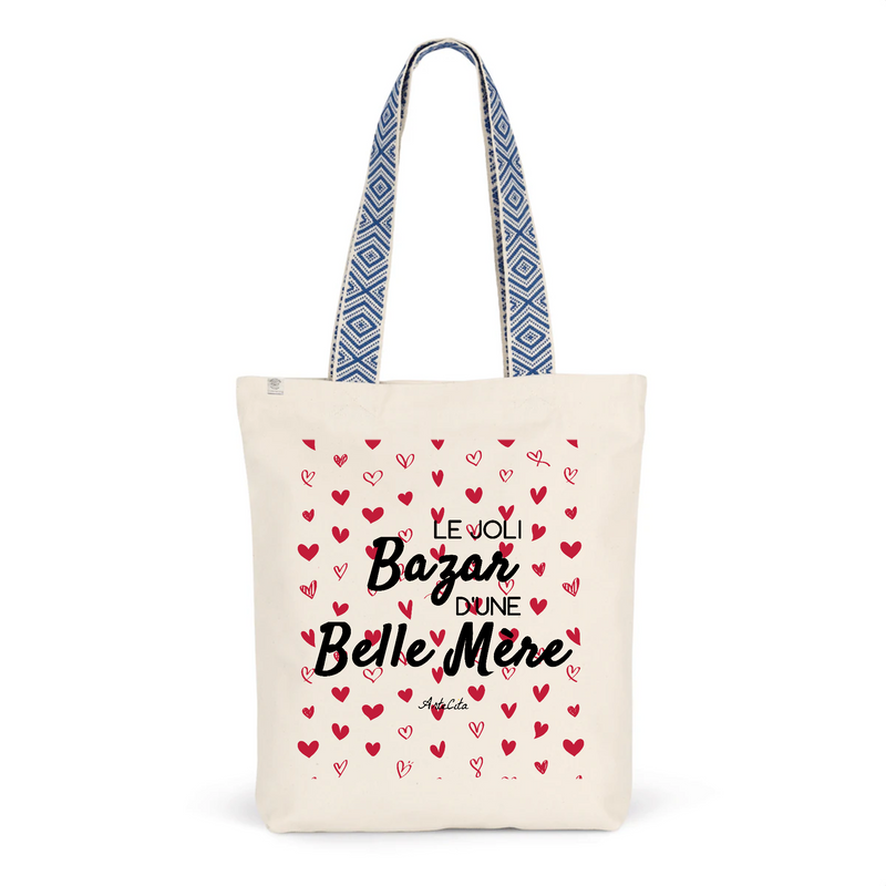 Cadeau anniversaire : Tote Bag Premium - Le joli Bazar d'une Belle Mère - 2 Coloris - Durable - Cadeau Personnalisable - Cadeaux-Positifs.com -Unique-Bleu-
