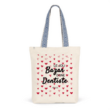 Tote Bag Premium - Le joli Bazar d'une Dentiste - 2 Coloris - Durable - Cadeau Personnalisable - Cadeaux-Positifs.com -Unique-Rouge-