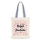 Tote Bag Premium - Le joli Bazar de Sandrine - 2 Coloris - Durable - Cadeau Personnalisable - Cadeaux-Positifs.com -Unique-Bleu-