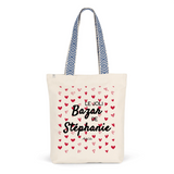 Tote Bag Premium - Le joli Bazar de Stéphanie - 2 Coloris - Durable - Cadeau Personnalisable - Cadeaux-Positifs.com -Unique-Bleu-