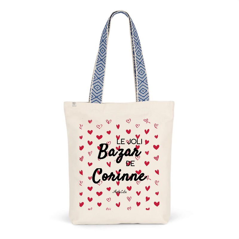 Cadeau anniversaire : Tote Bag Premium - Le joli Bazar de Corinne - 2 Coloris - Durable - Cadeau Personnalisable - Cadeaux-Positifs.com -Unique-Bleu-
