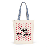 Tote Bag Premium - Le joli Bazar d'une Belle Sœur - 2 Coloris - Durable - Cadeau Personnalisable - Cadeaux-Positifs.com -Unique-Rouge-