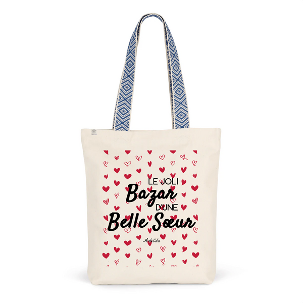 Tote Bag Premium - Le joli Bazar d'une Belle Sœur - 2 Coloris - Durable - Cadeau Personnalisable - Cadeaux-Positifs.com -Unique-Bleu-