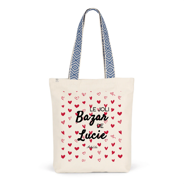 Tote Bag Premium - Le joli Bazar de Lucie - 2 Coloris - Durable - Cadeau Personnalisable - Cadeaux-Positifs.com -Unique-Bleu-
