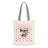 Tote Bag Premium - Le joli Bazar d'une AVS - 2 Coloris - Durable - Cadeau Personnalisable - Cadeaux-Positifs.com -Unique-Rouge-