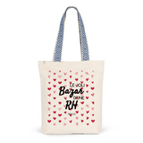 Tote Bag Premium - Le joli Bazar d'une RH - 2 Coloris - Durable - Cadeau Personnalisable - Cadeaux-Positifs.com -Unique-Rouge-