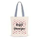 Tote Bag Premium - Le joli Bazar de Véronique - 2 Coloris - Durable - Cadeau Personnalisable - Cadeaux-Positifs.com -Unique-Rouge-