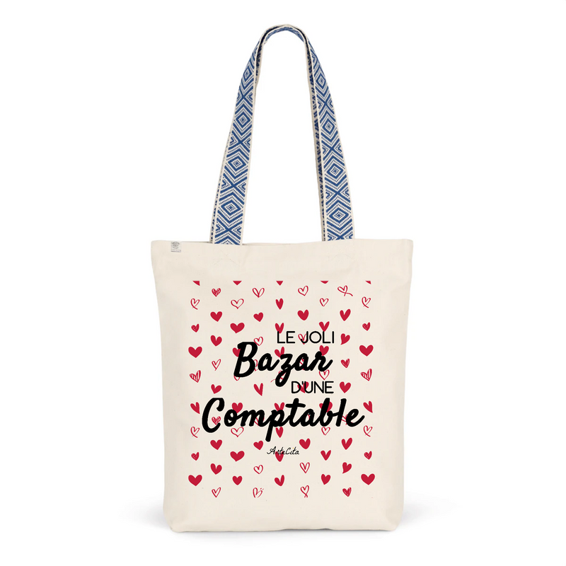 Cadeau anniversaire : Tote Bag Premium - Le joli Bazar d'une Comptable - 2 Coloris - Durable - Cadeau Personnalisable - Cadeaux-Positifs.com -Unique-Bleu-