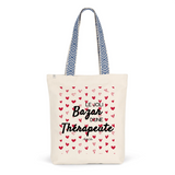 Tote Bag Premium - Le joli Bazar d'une Thérapeute - 2 Coloris - Durable - Cadeau Personnalisable - Cadeaux-Positifs.com -Unique-Rouge-