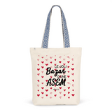 Tote Bag Premium - Le joli Bazar d'une ASEM - 2 Coloris - Durable - Cadeau Personnalisable - Cadeaux-Positifs.com -Unique-Rouge-