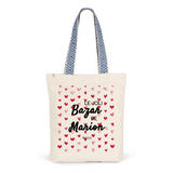Tote Bag Premium - Le joli Bazar de Marion - 2 Coloris - Durable - Cadeau Personnalisable - Cadeaux-Positifs.com -Unique-Rouge-