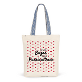 Tote Bag Premium - Le joli Bazar d'une Puéricultrice - 2 Coloris - Durable - Cadeau Personnalisable - Cadeaux-Positifs.com -Unique-Rouge-